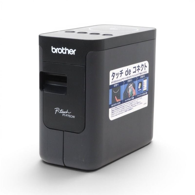 【中古】ブラザー P-touch PT-P750W ラベルプリンター Wi-Fi対応 スマホ対応 ピータッチ ブラック ラベル印刷 中古オフィス家電 YH22163