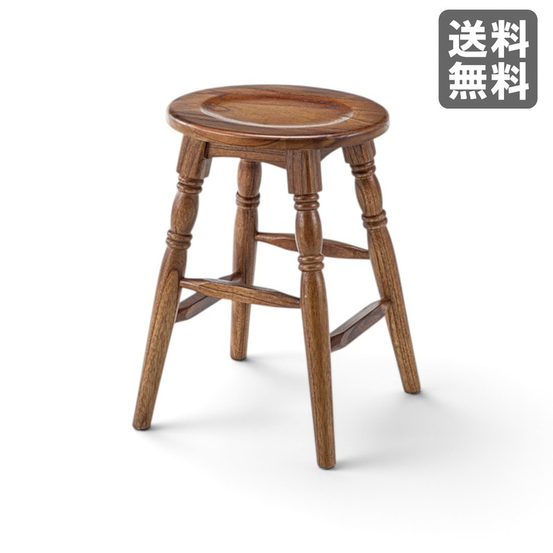 【新品】天然木スツール 楕円座面 ウッド ブラウン クラシックデザイン　BR002-001117　｜オフィス家具のビックリユース