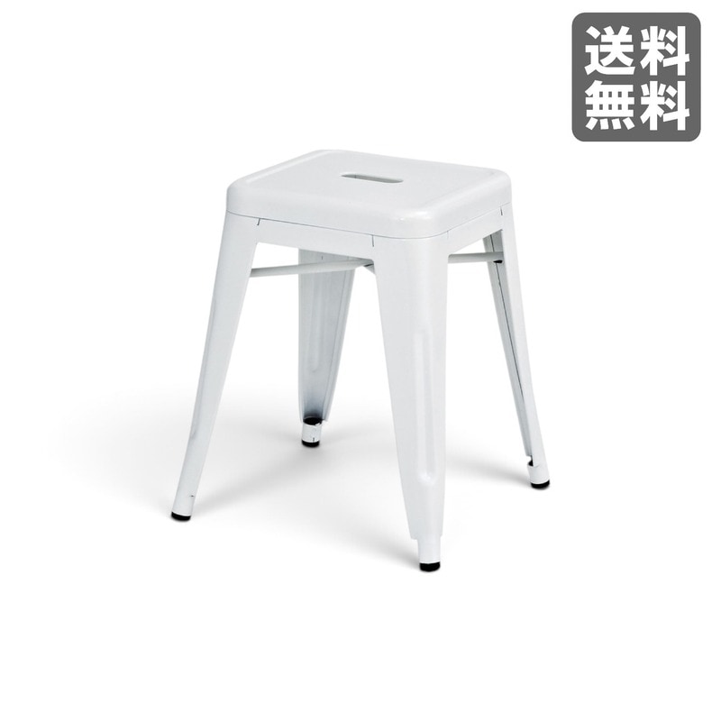 【新品】スツール ハンマートーン仕上げ アイボリー インダストリアル調 座高45cm　BR002-001200　｜オフィス家具のビックリユース