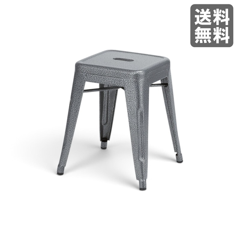 【新品】スツール ハンマートーン仕上げ ブラック インダストリアル調 座高45cm BR002-001199｜オフィス家具のビックリユース