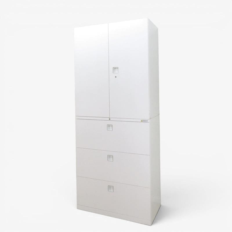 中古】内田洋行 HS 5-820-5032N7 上下書庫 ホワイト スチール