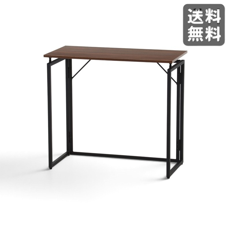 【新品】折りたたみデスク ブラウン 木目天板 幅80cm　BR004-000092　｜オフィス家具のビックリユース