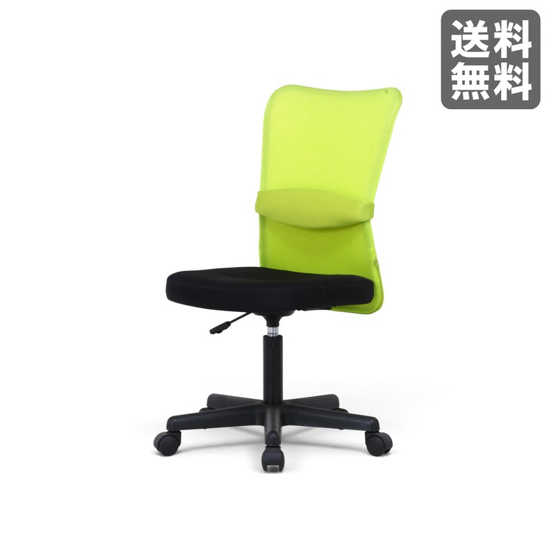 【新品】オフィスチェア ハンター グリーン メッシュ 肘無し　BR004-000009　｜オフィス家具のビックリユース