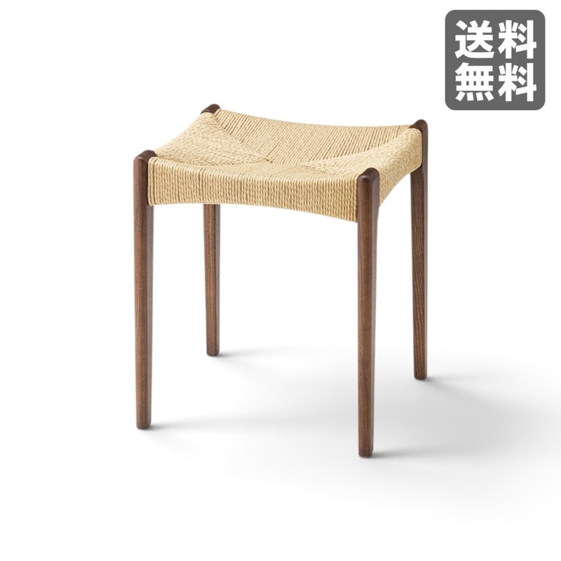 【新品】ペーパーコードスツール ブラウン 天然木 木製椅子　BR002-001088　｜オフィス家具のビックリユース