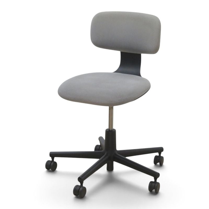 【中古】vitra. ヴィトラ 肘無しオフィスチェア 2021年製 グレー ルーキー コンスタンチン・グルチッチ Konstantin Grcic ミーティングチェア 会議椅子 布張り 中古オフィス家具 KK22486