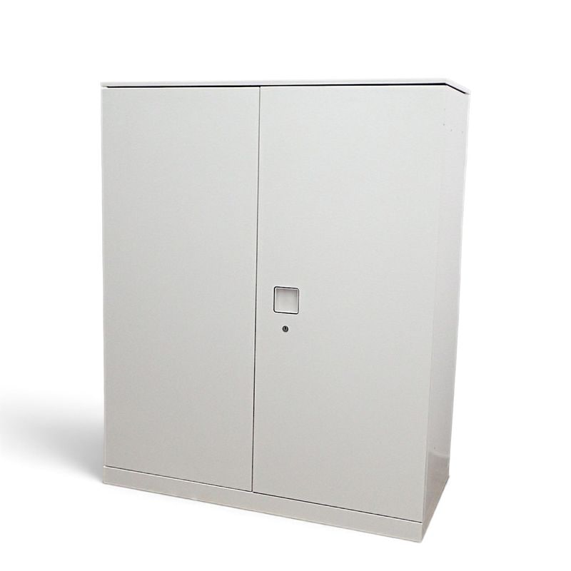 【中古】オカムラ 両開き書庫 レクトライン 4B313F ZA75 ホワイト W900 D450 H1120 キャビネット 書類棚 観音開き書庫 中古オフィス家具 EG22378