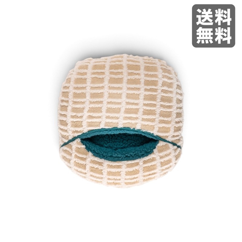 【新品】ボアチェックフットインクッション アイボリー ポリエステル 37cm幅 冷え性対策 在宅ワーク 北欧　BR002-004006　｜オフィス家具のビックリユース
