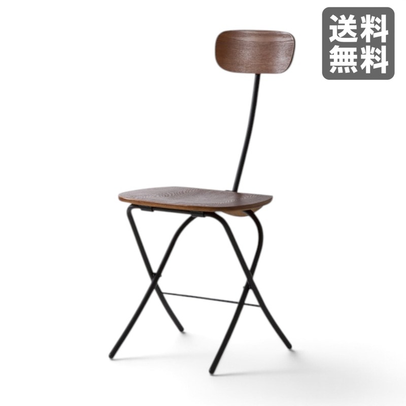 新品】フォールディングチェア ブラック 折りたたみ式 スチール 41cm幅