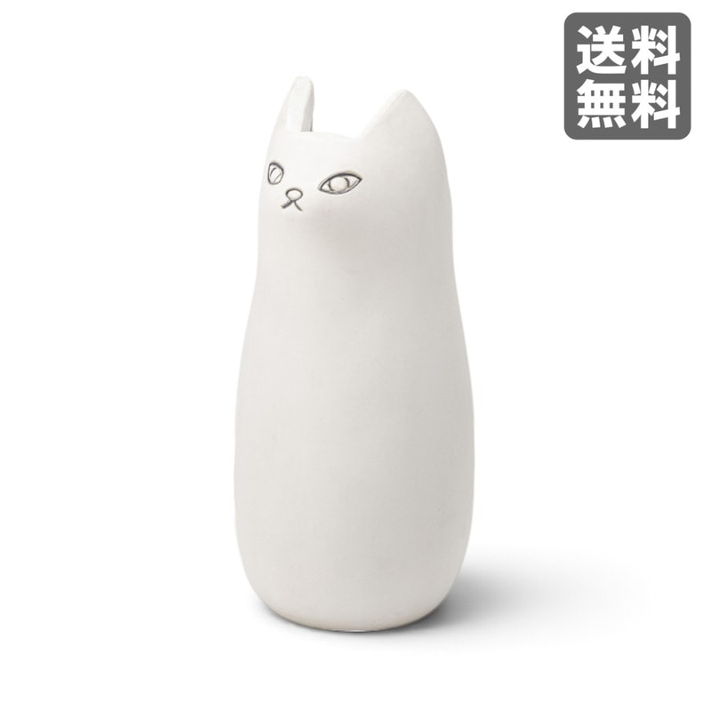 新品】傘立て 猫モチーフ ホワイト 陶器 21cm幅 玄関収納 おしゃれ