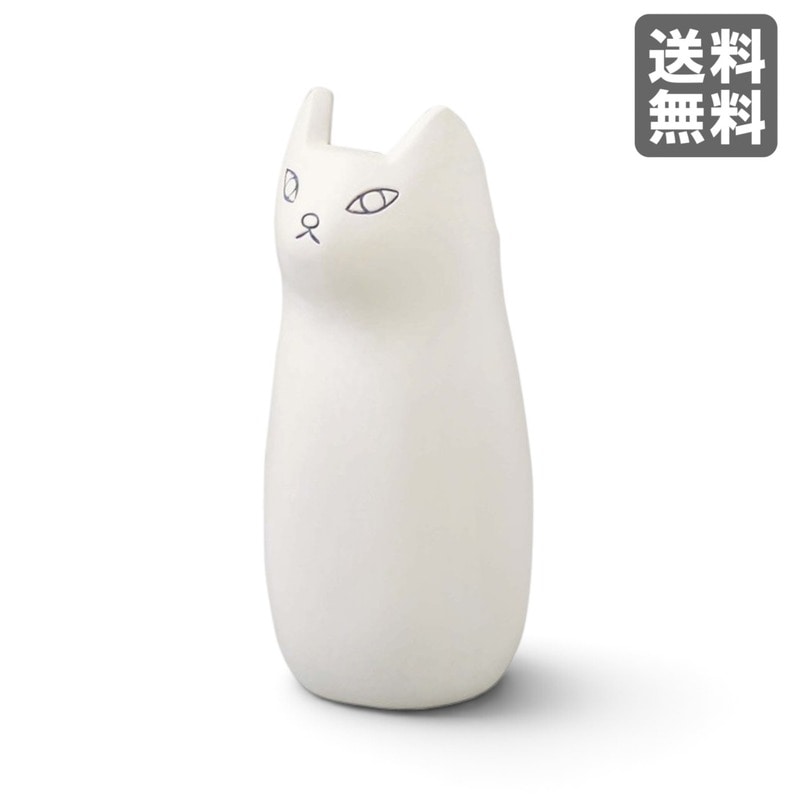 【新品】傘立て 猫モチーフ ホワイト 陶器 16cm幅 玄関収納 かわいい　BR002-003360　｜オフィス家具のビックリユース