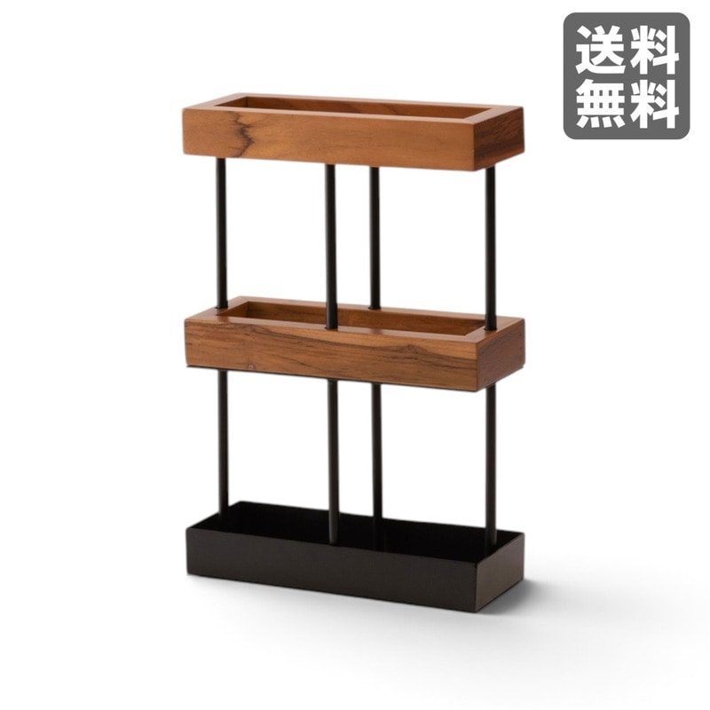 【新品】傘立て ブラウン木目 天然木 27cm幅 玄関収納 おしゃれ　BR002-003361　｜オフィス家具のビックリユース