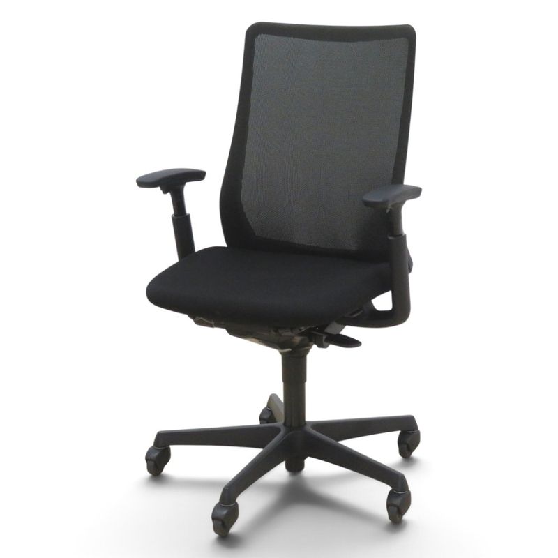 【2019年製・美品】オカムラCEシリーズ エクストラハイバック 本革 ブラック 中古】オカムラ CEシリーズ エグゼクティブオフィスチェア 総レザー
