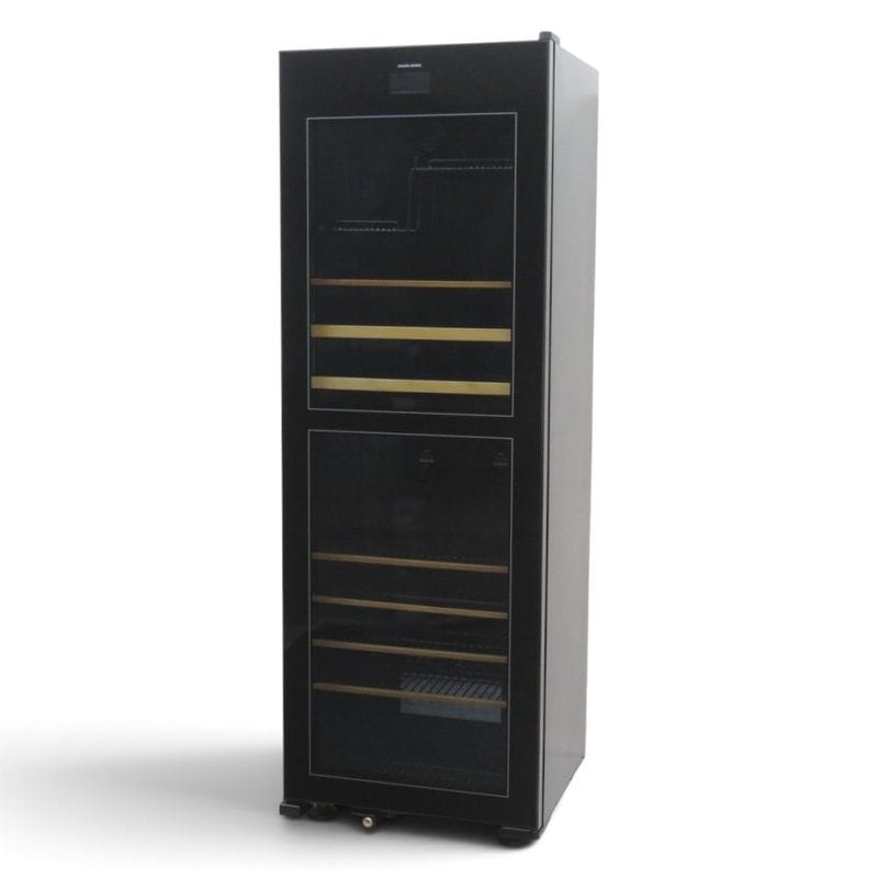 【中古】サクラワークス/さくら製作所 ワインセラー HYO-ON M2 LX95DM2Z-RH-B ブラック 2024年製 95本収納 右開き 中古オフィス家電 KK22643