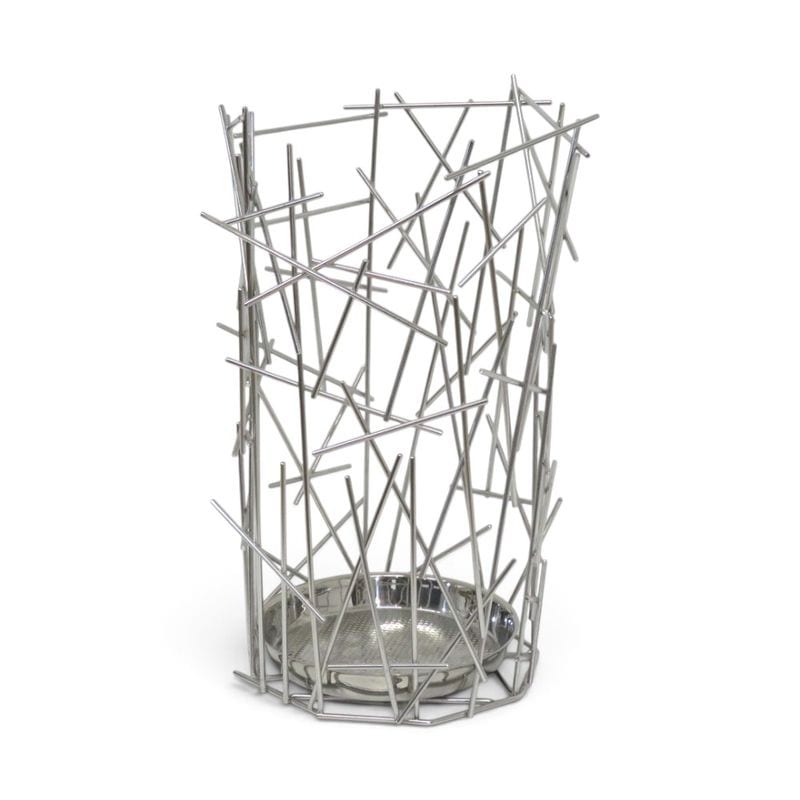 【中古】アレッシィ ALESSI 傘立て ブローアップ BLOW UP アンブレラスタンド FC07 シルバー ステンレス 北欧 デザイナーズ家具 中古オフィス家具 EG22647