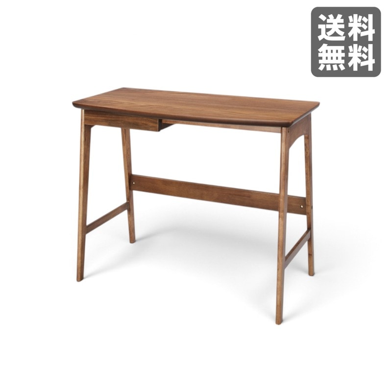 新品】デスク 90cm幅 ブラウン 天然木化粧繊維板 在宅ワーク パソコン