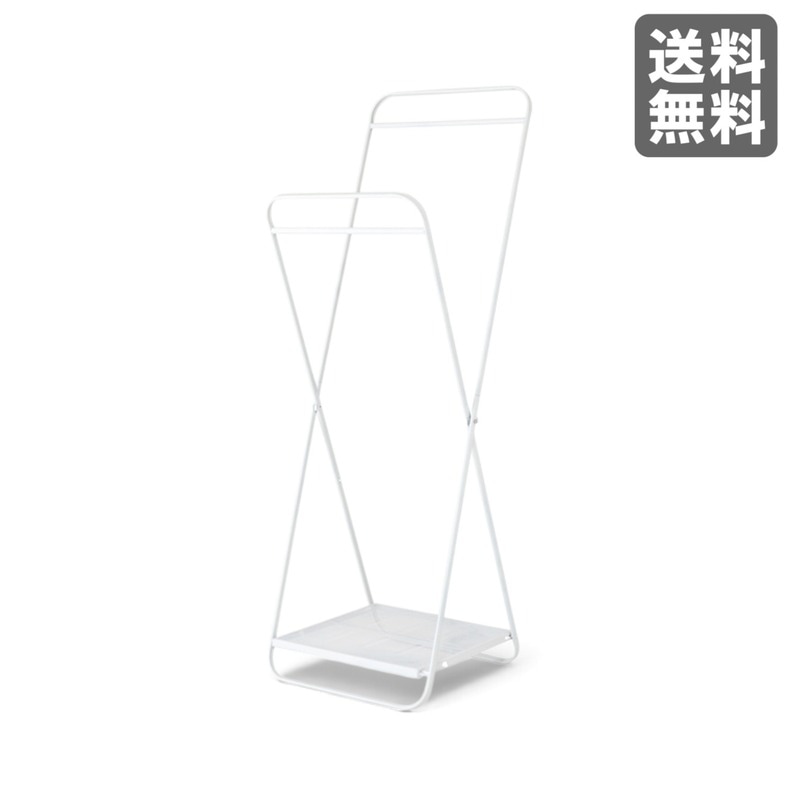 【新品】折りたたみ式ハンガー ホワイト スチール 51cm幅 衣類収納 すき間収納 シンプル　BR002-001846　｜オフィス家具のビックリユース