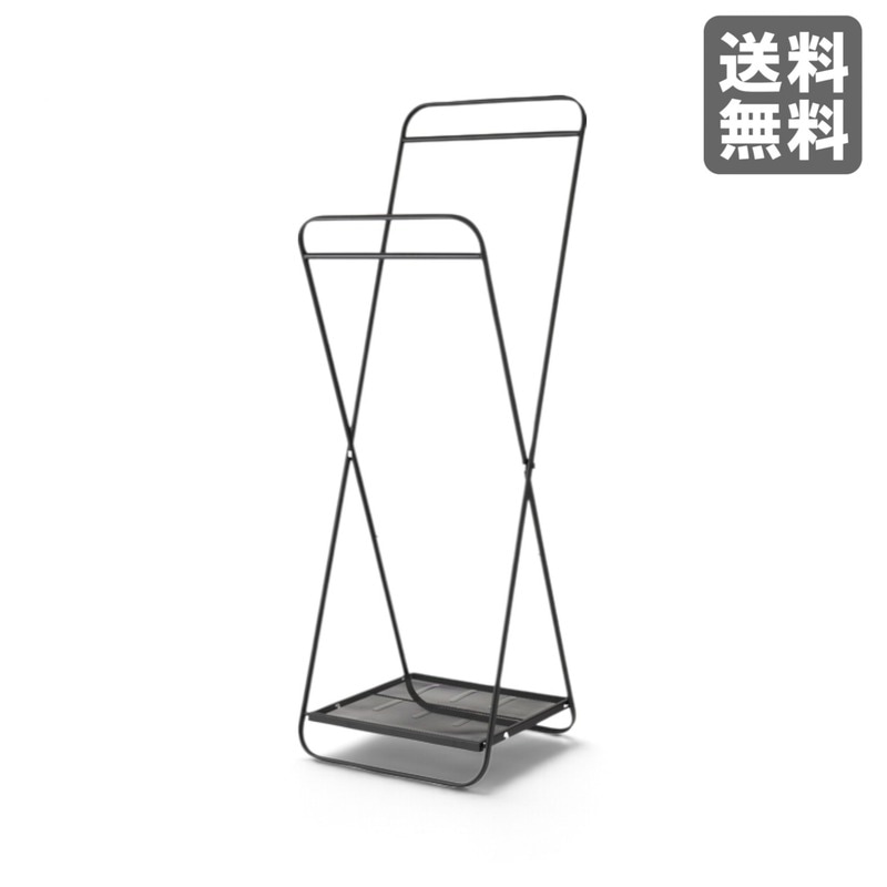 【新品】折りたたみ式ハンガー ダークグレー スチール 51cm幅 衣類収納 すき間収納 シンプル　BR002-001845　｜オフィス家具のビックリユース