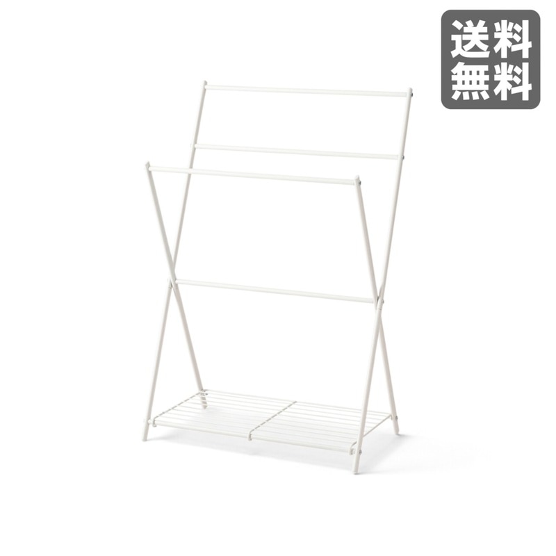 新品】タオルハンガー ナチュラル 天然木 46cm幅 タオル掛け 洗面収納