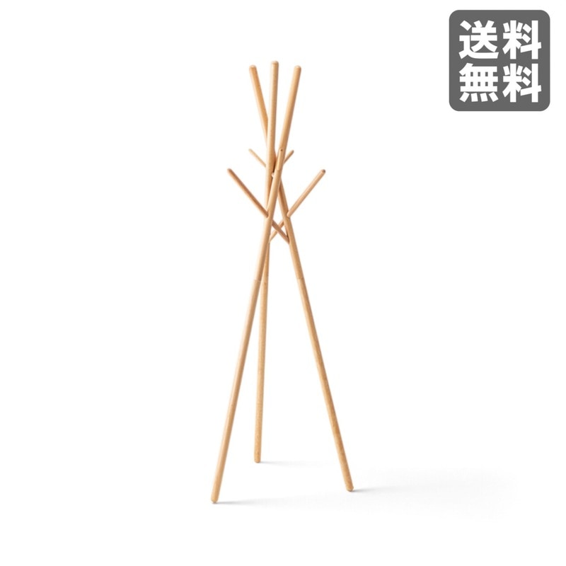 【新品】ハンガー ナチュラル 天然木 58cm幅 衣類収納 ポールハンガー 北欧　BR002-001869　｜オフィス家具のビックリユース