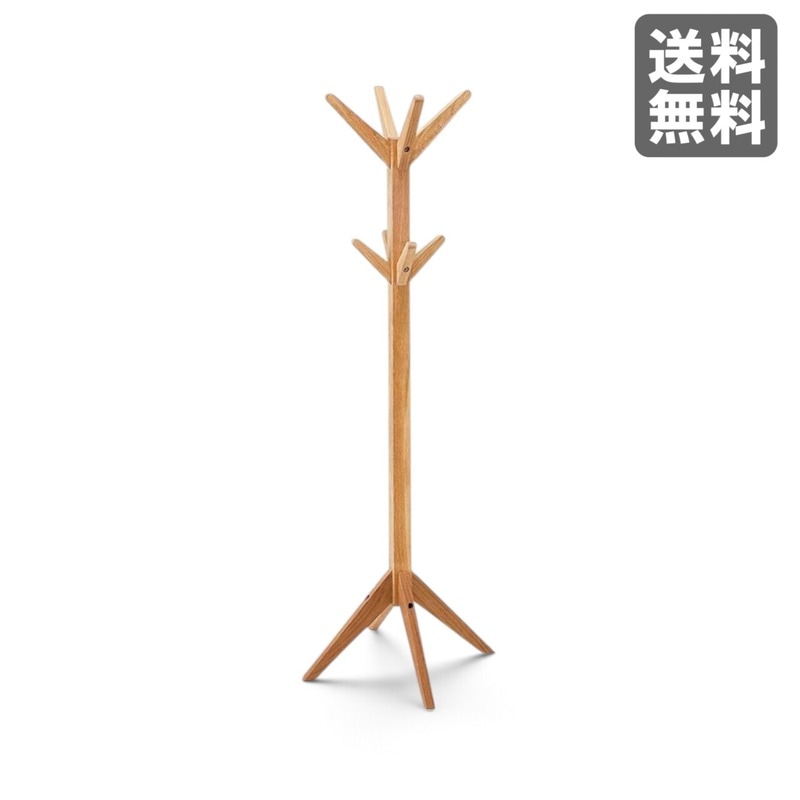 【新品】ショートハンガー ナチュラル 天然木 42cm幅 衣類収納 壁掛け 北欧　BR002-001866　｜オフィス家具のビックリユース