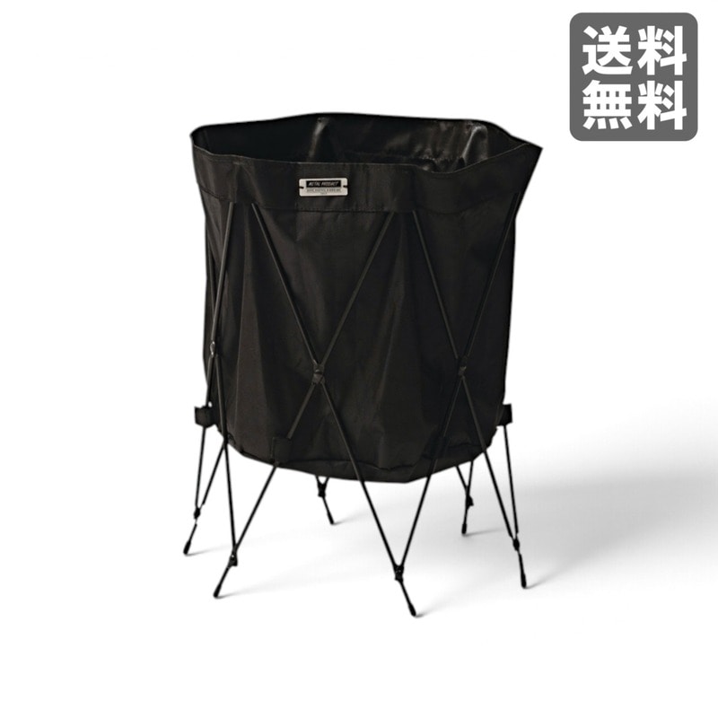 【新品】折りたたみバスケット ブラック 折りたたみ式 ファブリック 41cm幅 収納ボックス アウトドア おしゃれ　BR002-003651　｜オフィス家具のビックリユース