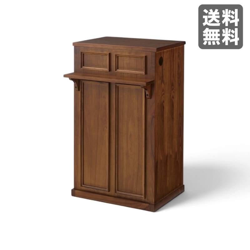 新品】カウンター ブラウン 天然木 60cm幅 BR002-002780 ｜オフィス