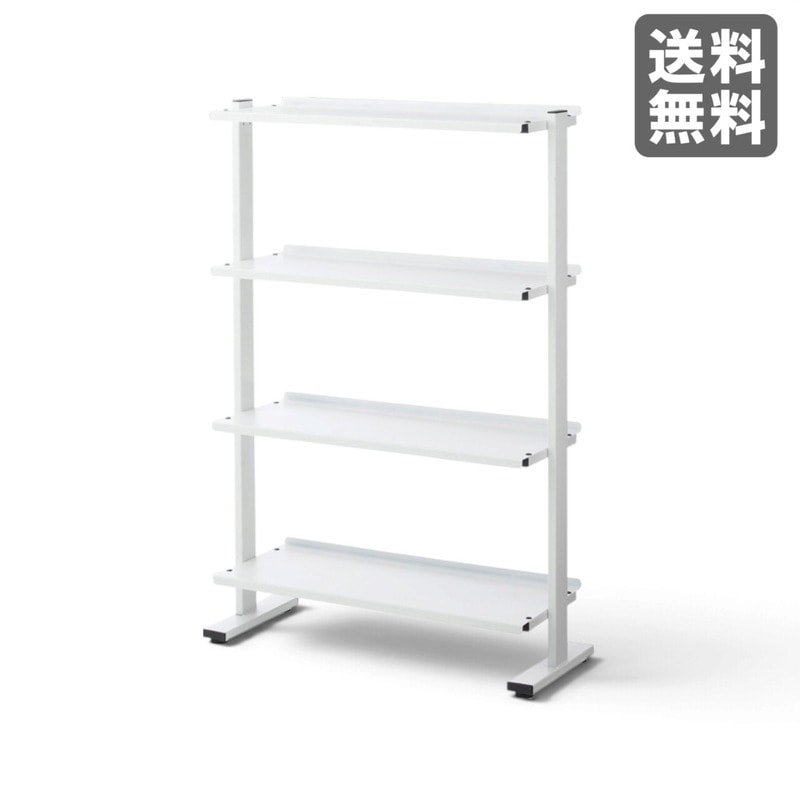 収納ラック ホワイト ◎新品未開封品◎ 送料込み 新品】ラック4段 80cm幅 ホワイト 高さ調節可 天然木 収納棚 間仕切り