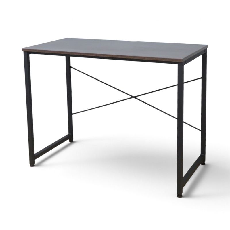 【中古】ニトリ パソコンデスク DESK ZACKYE95 木目/ブラック 事務机 配線口 W950 D480 H720 中古オフィス家具 YH22855
