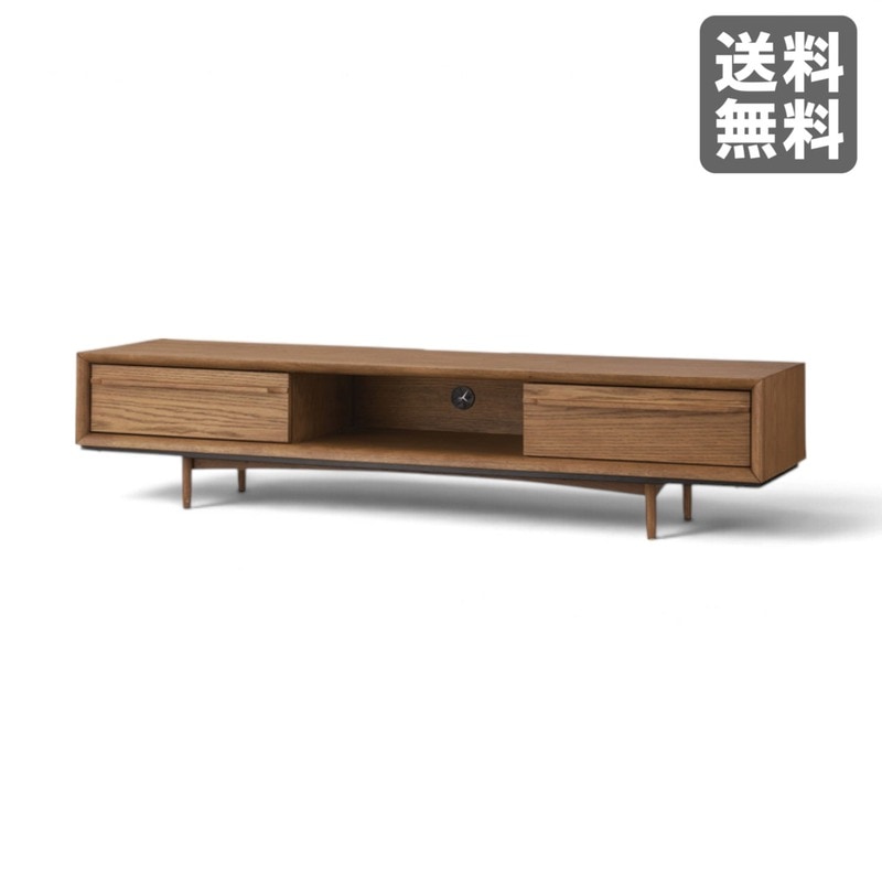新品】レヴィ TVボード ナチュラル 天然木 120cm幅 収納棚 テレビ台