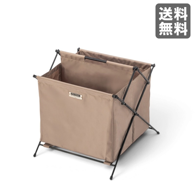 【新品】折りたたみバスケットS ベージュ 折りたたみ式 ファブリック 37cm幅 隙間収納 仕切り付き おしゃれ　BR002-003668　｜オフィス家具のビックリユース