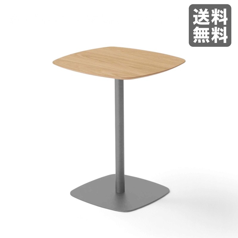 新品】カフェテーブル 60cm幅 グレー 天然木 在宅ワーク ガーデン