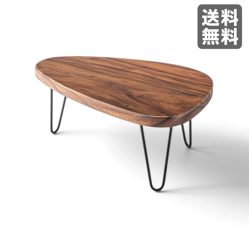 【新品】センターテーブル ブラウン 天然木 80cm幅 リビングテーブル ローテーブル 北欧　BR002-003735　｜オフィス家具のビックリユース
