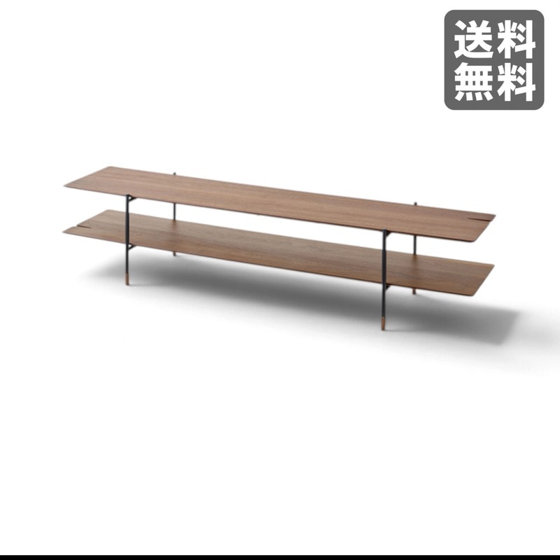 【新品】ルカ TVボード ブラウン 天然木 180cm幅 テレビ台 リビング収納 北欧　BR002-003732　｜オフィス家具のビックリユース