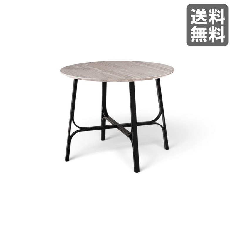 【新品】ラウンドテーブル 90cm幅  ライトグレー アジャスター付丸テーブル 食卓テーブル 上品　BR002-002072　｜オフィス家具のビックリユース
