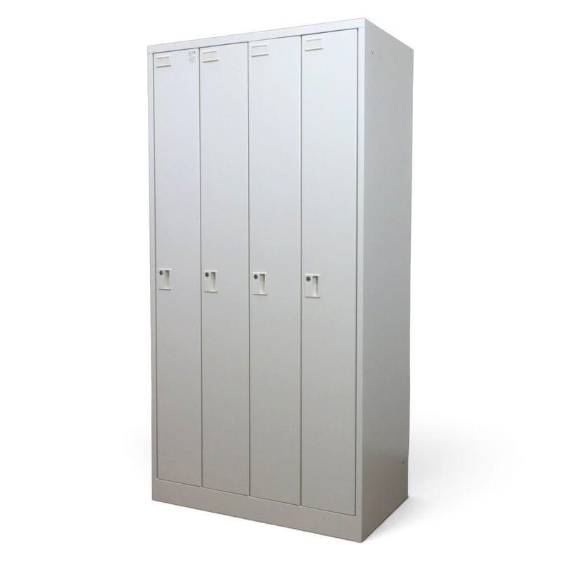 【中古】イトーキ 4人用ロッカーHDWN0941S-W9 ホワイト ハンガーバー付網棚 傘立て 中古オフィス家具 AG22813
