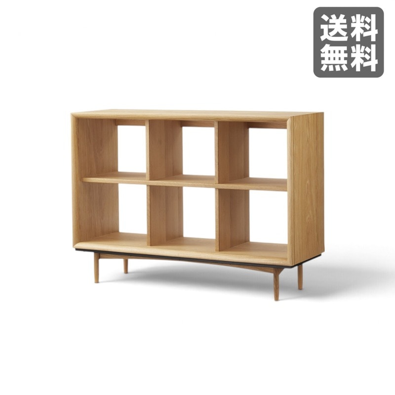 新品】2段オープンラック 木目模様 天然木 ナチュラル 幅400mm BR002
