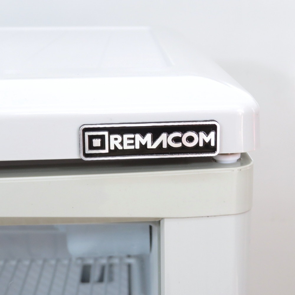 レマコム 冷蔵ショーケース RCS-60 内容積：60L ホワイト 冷蔵庫