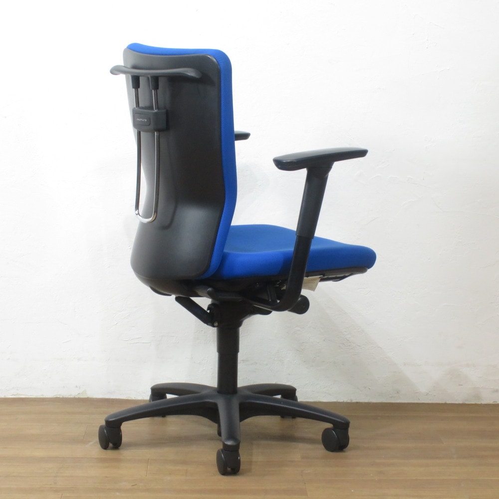 中古】オカムラ オフィスチェア カロッツァ CK96ZR FS16 ブルー 事務