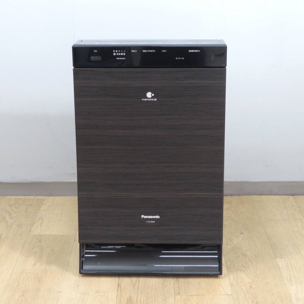 中古】パナソニック 加湿空気洗浄機 F-VC70XR ブラック 2018年製
