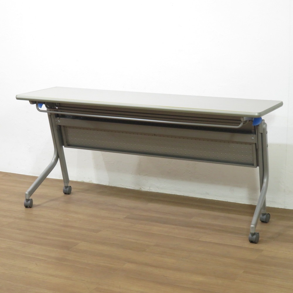 中古】ウチダ スタックテーブル S378-17001A ニューグレー 幅1500mm