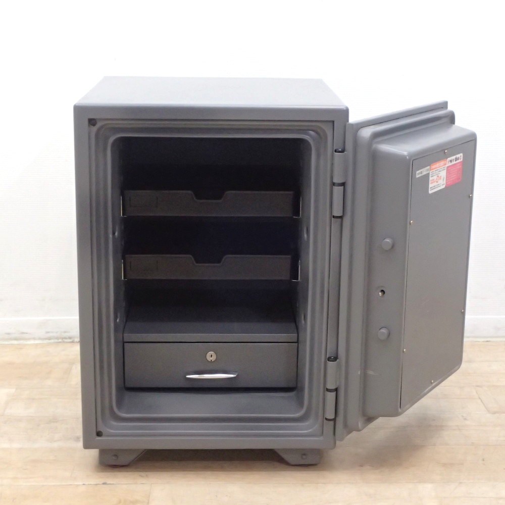 日本アイ・エス・ケイ キングクラウン 耐火金庫 ダイヤル式 トレー