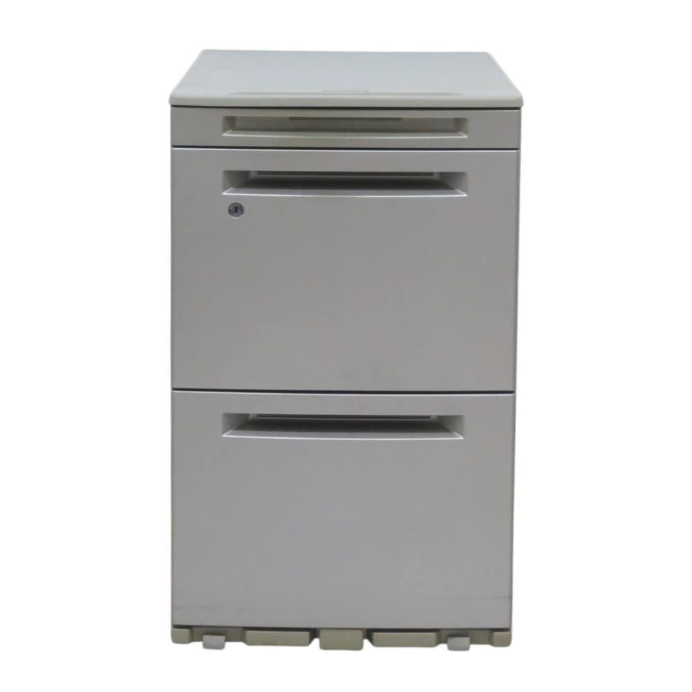 中古】オカムラ 3段ワゴン DE31AD Z637 グレー 収納ワゴン デスク