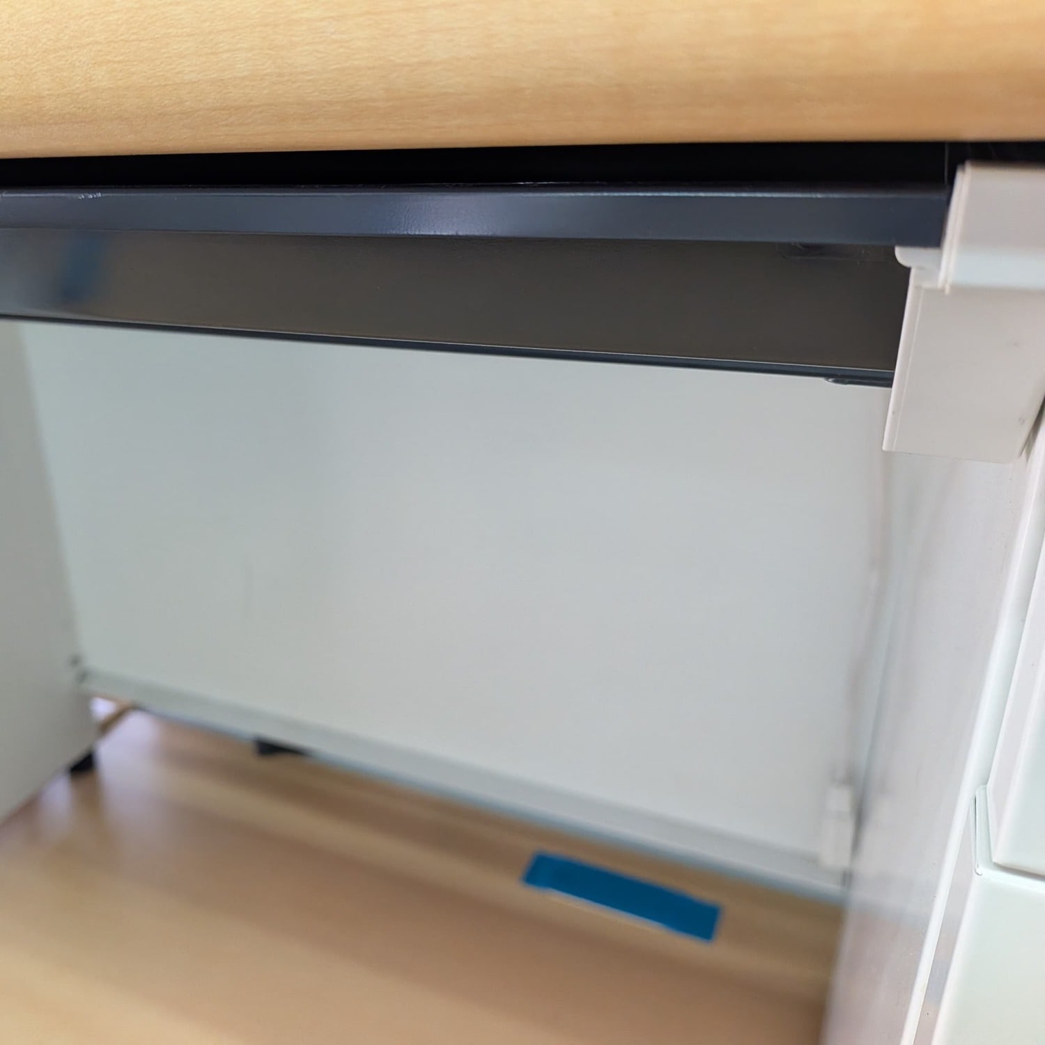 中古】プラス 片袖デスク フラットライン SP-T127WM ナチュラル 事務机 