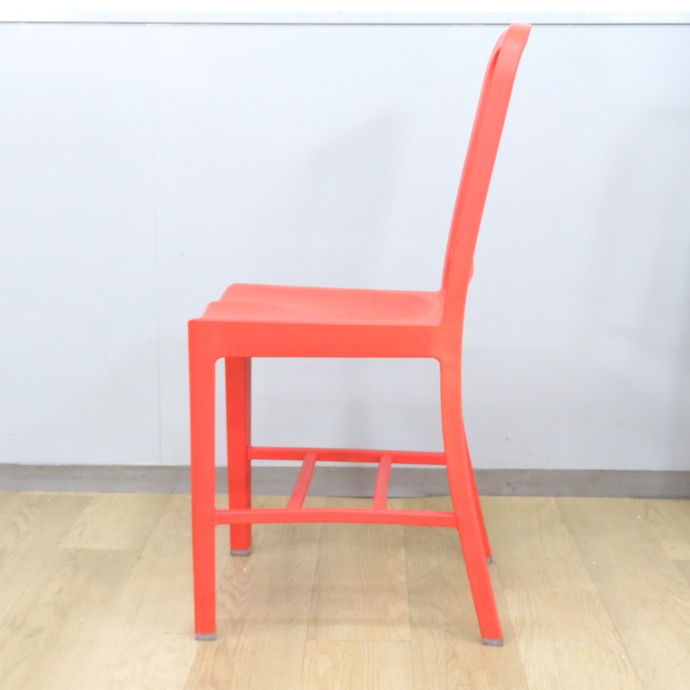 中古】エメコ emeco 111 Navy Chair ミーティングチェア レッド 肘無し