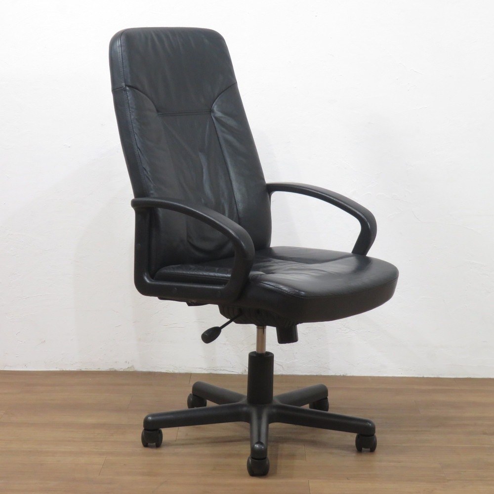 可動式事務用椅子　中古　引取り限定 中古】 役員用エグゼクティブ ブラック 社長椅子 オフィスチェア
