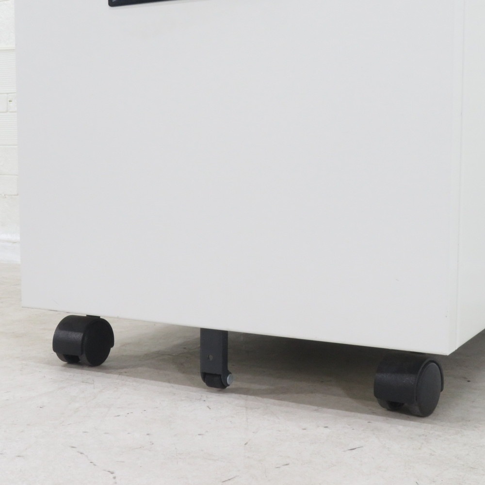 PLUS プラス 3段ワゴン SP-046SC-3 WH ホワイト 収納ワゴン 鍵