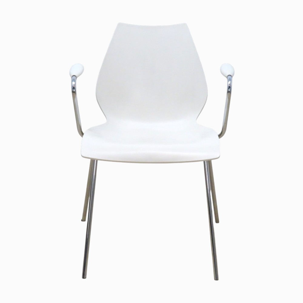 中古】kartell /カルテル ミーティングチェア MAUI ホワイト Vico