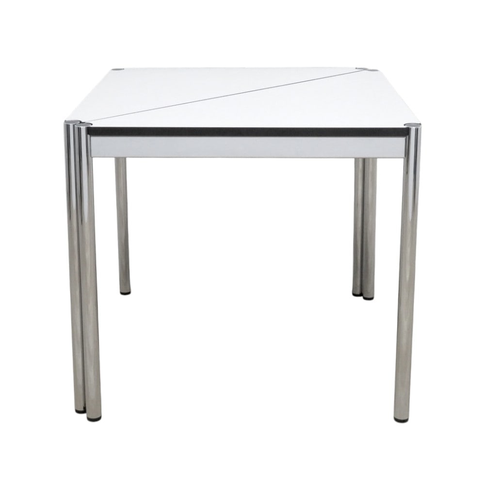 USM Haller USMハラー テーブル ホワイト 白 美品 デザイナーズ 中古/2台セット】USMハラー 三角テーブル ホワイト クロームフレーム