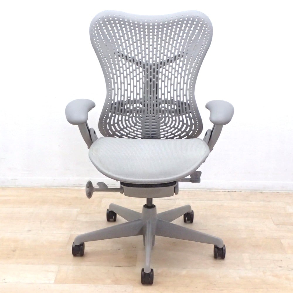 ハーマンミラー ミラチェア 　スマートグレー Herman Miller ハーマンミラー Mirra ミラチェア 肘付オフィス