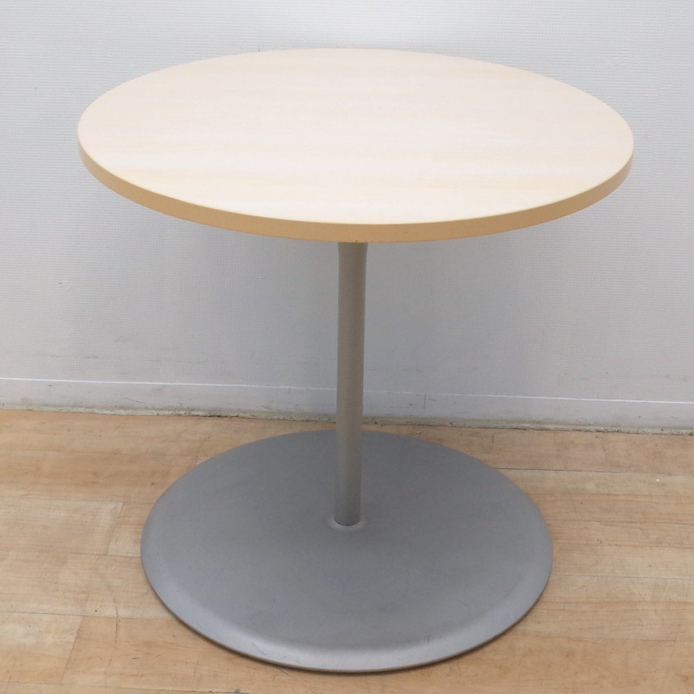 オカムラ okamura ミーティングテーブル MS21AB-MG16 木目 直径75cm 高